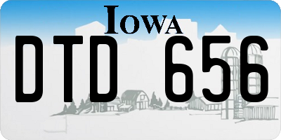 IA license plate DTD656