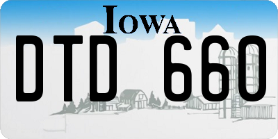 IA license plate DTD660