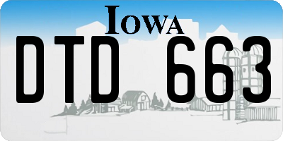 IA license plate DTD663