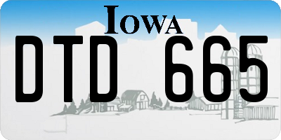 IA license plate DTD665