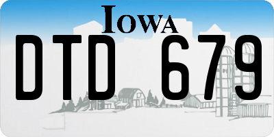 IA license plate DTD679