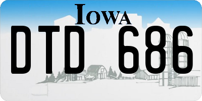 IA license plate DTD686