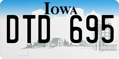 IA license plate DTD695