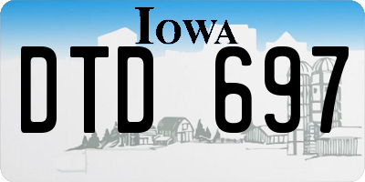 IA license plate DTD697