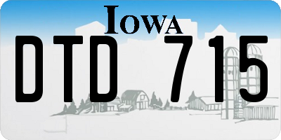 IA license plate DTD715