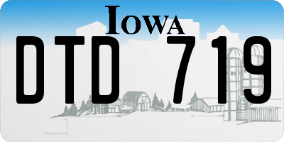 IA license plate DTD719