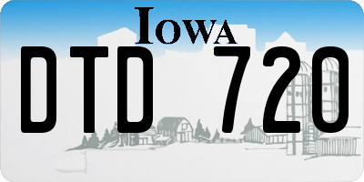 IA license plate DTD720