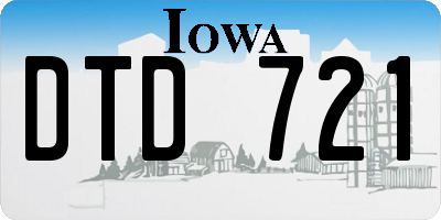 IA license plate DTD721