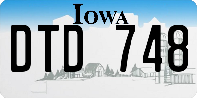 IA license plate DTD748