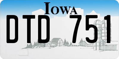 IA license plate DTD751