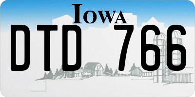 IA license plate DTD766