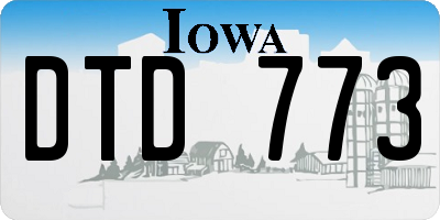 IA license plate DTD773