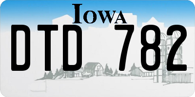 IA license plate DTD782