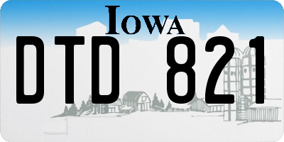 IA license plate DTD821