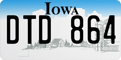 IA license plate DTD864
