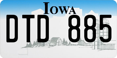IA license plate DTD885