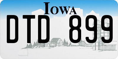 IA license plate DTD899