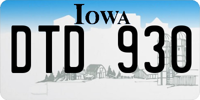 IA license plate DTD930