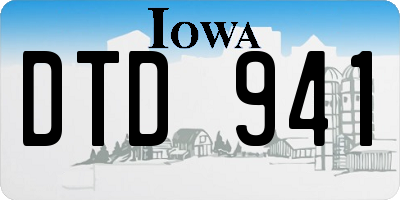 IA license plate DTD941