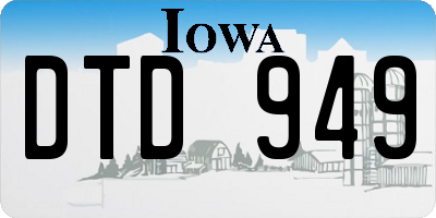 IA license plate DTD949