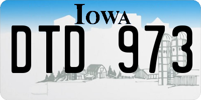 IA license plate DTD973