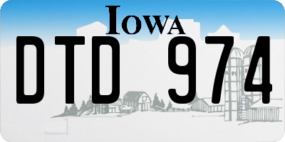IA license plate DTD974