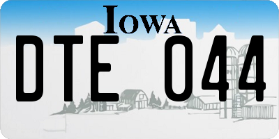 IA license plate DTE044