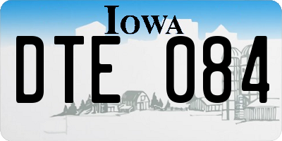 IA license plate DTE084