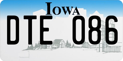 IA license plate DTE086