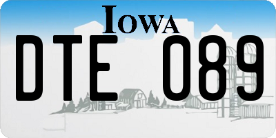 IA license plate DTE089