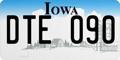 IA license plate DTE090