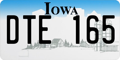 IA license plate DTE165