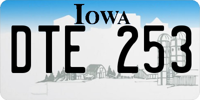 IA license plate DTE253