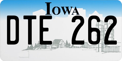 IA license plate DTE262