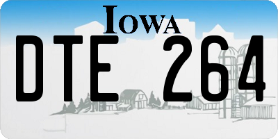 IA license plate DTE264