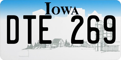 IA license plate DTE269