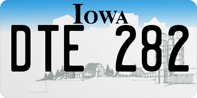 IA license plate DTE282