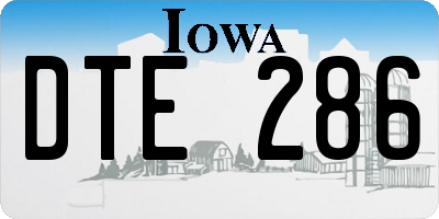 IA license plate DTE286