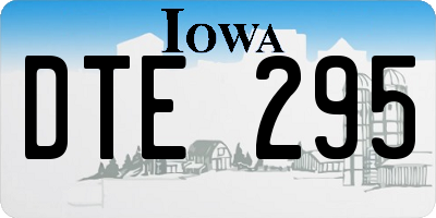 IA license plate DTE295