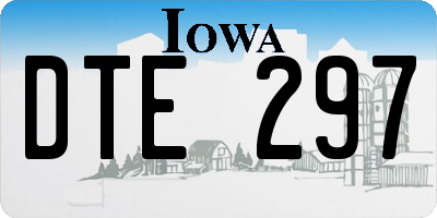 IA license plate DTE297