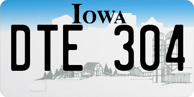 IA license plate DTE304