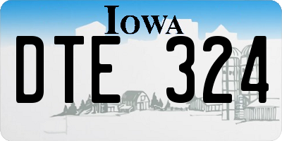 IA license plate DTE324