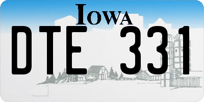 IA license plate DTE331