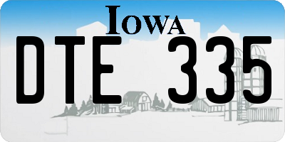 IA license plate DTE335