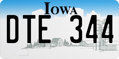 IA license plate DTE344