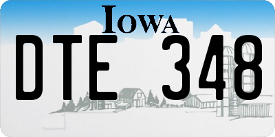 IA license plate DTE348