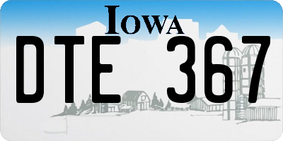 IA license plate DTE367
