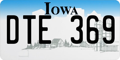 IA license plate DTE369