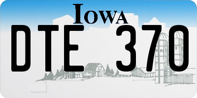 IA license plate DTE370