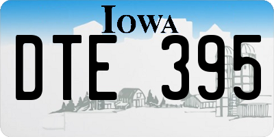 IA license plate DTE395